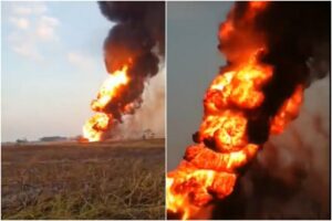 Se registró un fuerte incendio en un oleoducto de Pdvsa en Portuguesa (+Video)