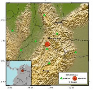 Un temblor de magnitud 5,9 sacude a Colombia