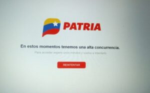 Usuarios reportan caída de la plataforma Patria