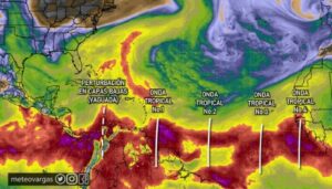 Detalle cómo se acercan las ondas tropicales a Venezuela
