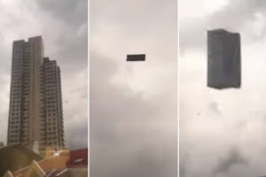 El momento en que un sofá salió volando desde un edificio por fuerte tormenta en Turquía (+Video)