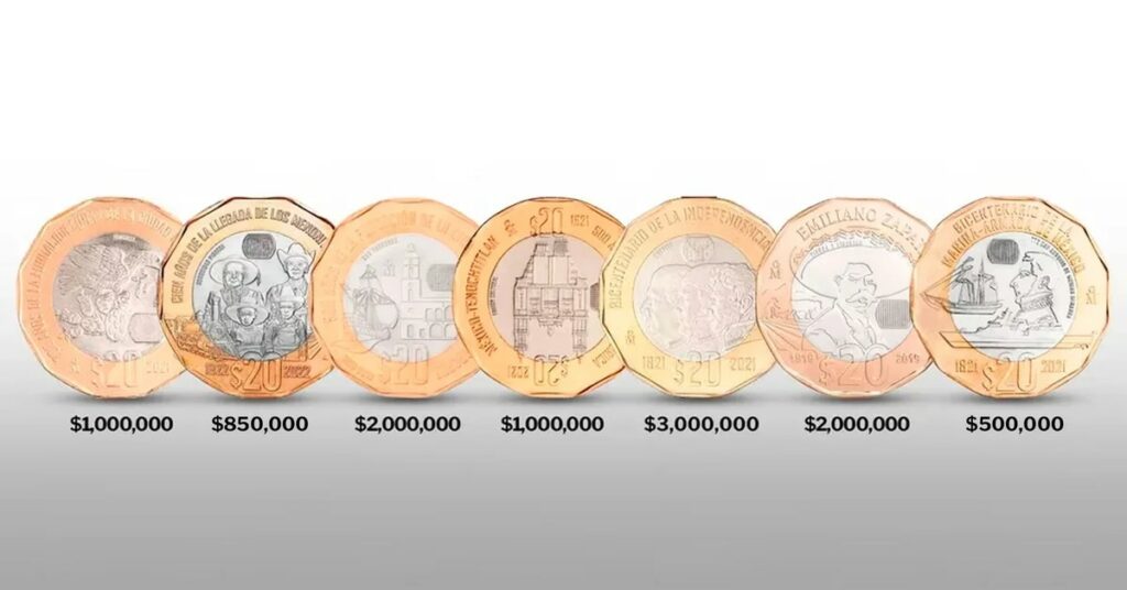 Ésta es la lista de monedas conmemorativas que se venden entre 500 mil y hasta 3 millones de pesos