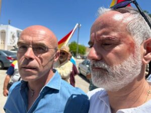 Vox denuncia agresiones y un intento de atropello en la visita electoral de Buxadé a Marinaleda (Sevilla)
