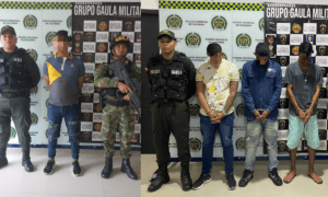 Capturan a 4 presuntos integrantes de ‘Los Búcaros’, banda dedicada a la extorsión - Santander - Colombia
