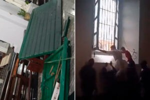 Fuertes ráfagas de viento causaron destrozos en la catedral de Ciudad Bolívar (+Video)