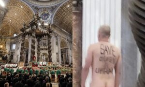 Hombre se desnudó en la Basílica de San Pedro como protesta por la guerra en Ucrania - Gente - Cultura