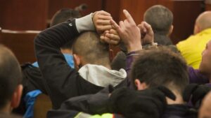 Llamada amenazante de un cabecilla de los Casuals a un ultra del Espanyol para que se quite un tatuaje. En la foto, imagen de archivo de un juicio contra los Casuals.