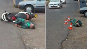 Surrealista suceso en Canarias: dejan a un hombre “durmiendo la mona” en la carretera “para que aprenda”.