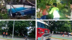 Volcamiento de autobús en Maracay deja 6 lesionados
