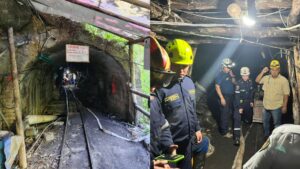 Amagá: Rescatistas tratan de sacar agua en la mina para encontrar a mineros atrapados - Medellín - Colombia