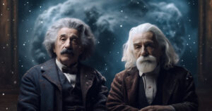Así sería una charla entre Einstein y Platón hablando sobre el universo, gracias a la IA