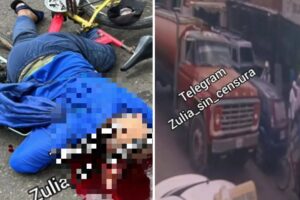 Ciclista murió en Maracaibo, tras ser arrollado por un camión cisterna en el sector Cuatricentenario (+Video)