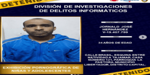 Detuvieron a un hombre involucrado en red de explotación sexual infantil en Caracas