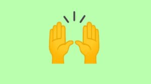 El verdadero significado del emoji de las manos levantadas