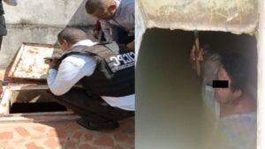 Hombre se escondió en un tanque de agua tras amenazar de muerte a su esposa e hijos