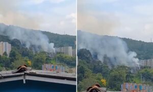 Incendio en Medellín: ocurre en la ladera oriental, cerca del Seminario Menor - Medellín - Colombia