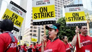 California hotel workers strike for higher wages on July Fourth