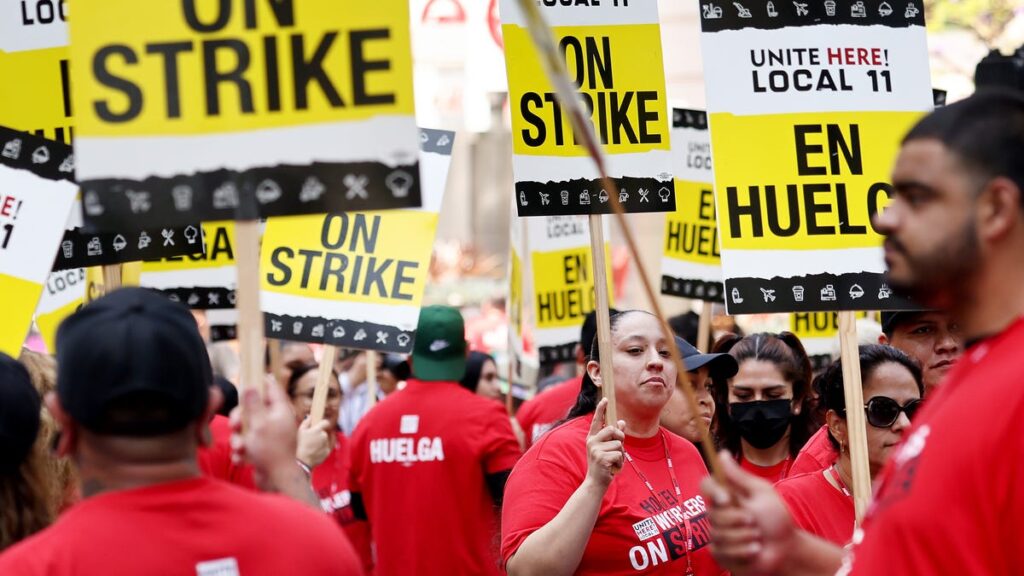 Thousands of California hospitality workers are on strike