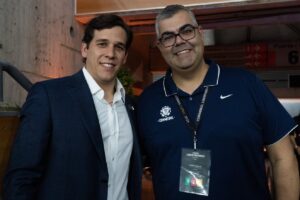 Jorge Giménez en la inauguración de la Conmebol Libertadores Futsal