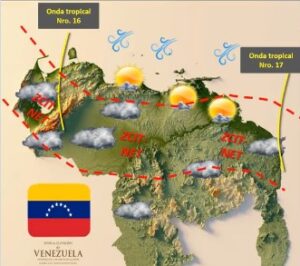 Venezuela amanece este domingo entre ondas tropicales 16 y 17