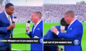 Video de periodista de ESPN desplomándose en vivo en partido Real Madrid vs Milan - Gente - Cultura