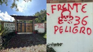 Antioquia: al alcalde de Yarumal le pintaron la casa con grafitis del frente 36 de Farc - Medellín - Colombia