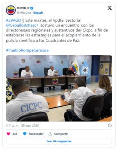 CICPC formara parte de los cuadrantes de Paz