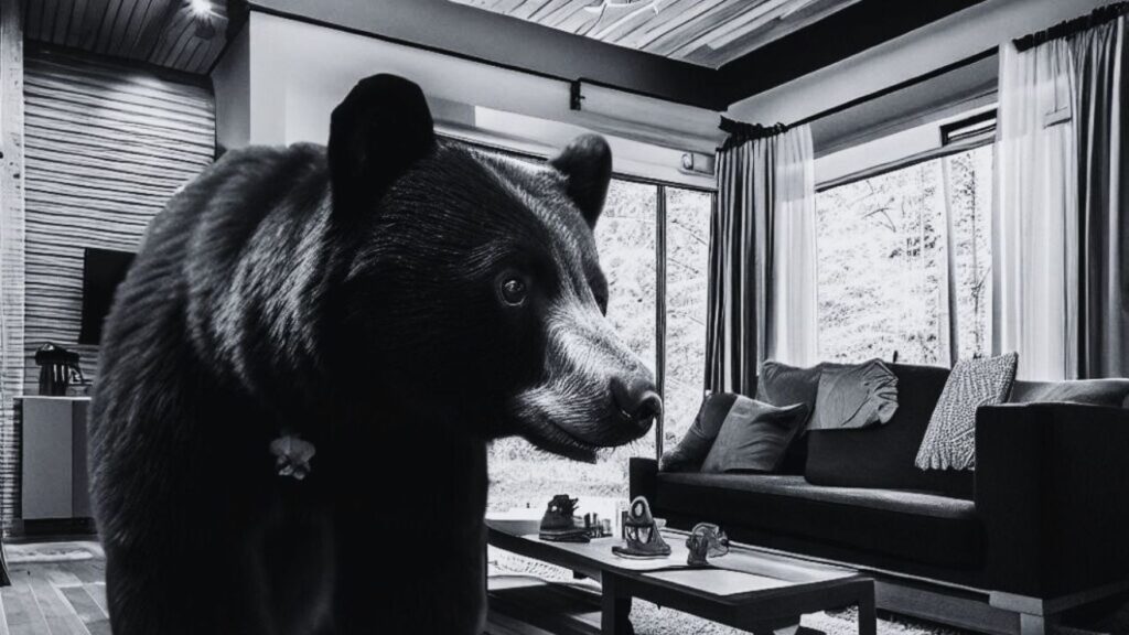 Creyó que alguien robaba su casa en Montana, pero se topó con un oso y no creerás como terminó todo