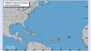 Cuatro perturbaciones ciclónicas se forman en el Atlántico, una cerca del Caribe