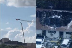 Helicóptero de rescate se desintegró en pleno vuelo y dejó a varias personas heridas en Florida