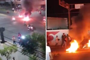 Las fuertes protestas en Santa Bárbara del Zulia por incremento de apagones en medio de la ola de calor (+Videos)