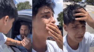 VIDEO: La conmovedora reacción de un fanático al recibir un beso de Messi en Miami