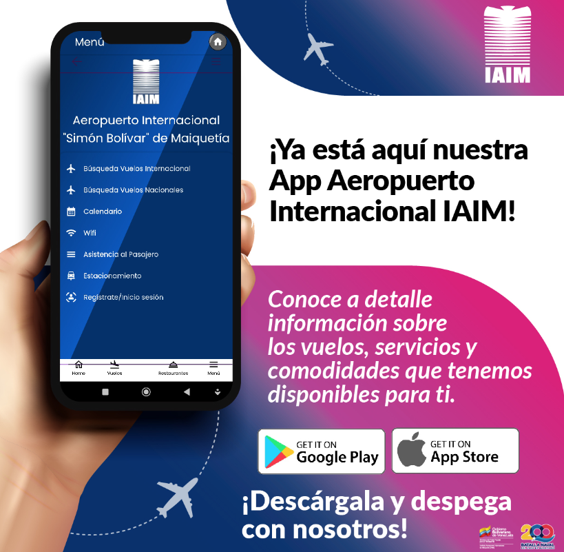 Aplicación móvil Aeropuerto de Maiquetía permitirá a los usuarios saber estatus de sus vuelos