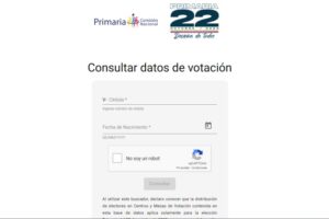 Comisión Nacional de Primaria publica el buscador oficial de centros electorales para el #22Oct