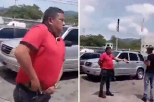 Denuncian a comisario del estado Carabobo por presuntamente apuntar con su arma a un civil (+Video)