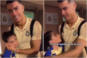 El conmovedor encuentro entre Cristiano Ronaldo y una pequeña fanática con discapacidad visual (+Video)