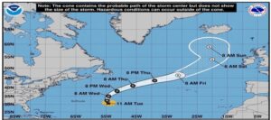 El huracán Nigel se acerca a la categoría 2 sin amenazar zonas pobladas