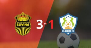 Jhow Benavídez marca un doblete en la victoria 3-1 de R. España ante Olancho