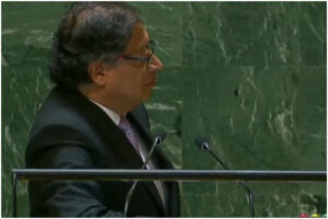 La cara de Petro cuando lo abandonaron e ignoraron mientras procedía a dar su discurso en la ONU (+Video)