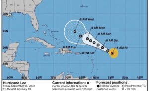 Lee bajó a categoría 4 pero sigue siendo un «poderoso» huracán rumbo a las Antillas