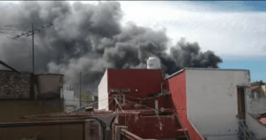 Se incendió una papelera en Gerli: hay vecinos evacuados