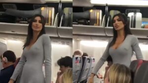 VIRAL: Sexy modelo estadounidense armó un alboroto en pleno vuelo y el escándalo impactó en las redes (VIDEO)