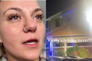 Acampó afuera de un hotel en Florida para comprobar si su novio le era infiel y descubrió una cruel verdad (VIDEO)