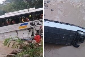 Al menos 4 muertos y 15 lesionados en un accidente de bus en Honduras que trasladaba a 59 migrantes, en su mayoría venezolanos