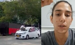 Apareció en video joven que agredió a conductor por chocar su carro - Cali - Colombia