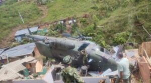 Cinco militares y dos civiles heridos tras accidentarse helicóptero en Colombia