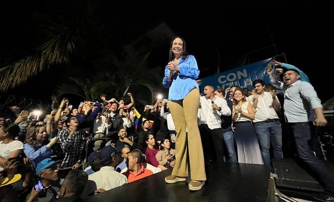 Con el 93,13% de los votos ganó María Corina Machado