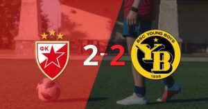 En un emocionante partido, Estrella Roja y Young Boys empataron 2-2
