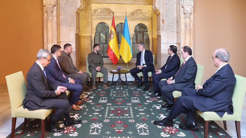 Felipe VI se reúne con Zelenski durante 40 minutos tras el anuncio de nueva ayuda militar española a Ucrania