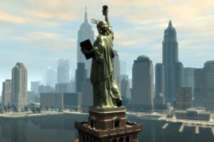 La Estatua de la Libertad en GTA IV sostiene el mayor aviso para Niko Bellic de que no se acerque a Liberty City